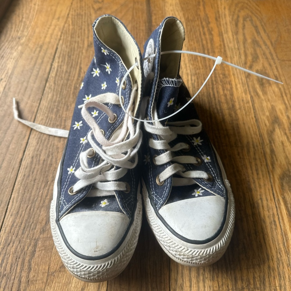 Converse Navy Floral High-Top Sneakers